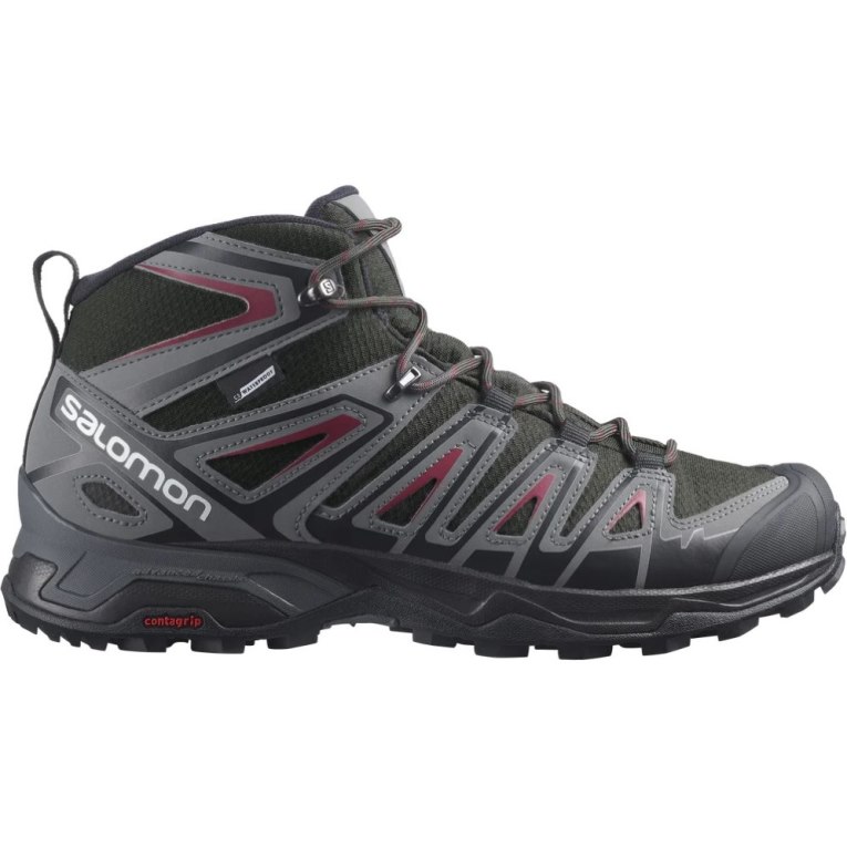 Botas Caminhada Salomon X Ultra Pioneer Mid CSWP Masculino Pretas | PT E18543